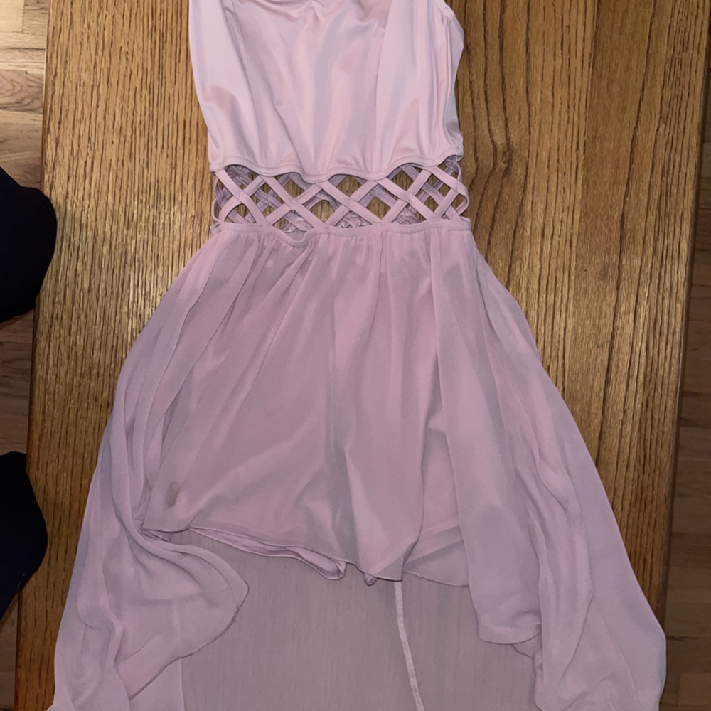 COPY - Figure skating dress. Spaghetti strap dress with built in shorts